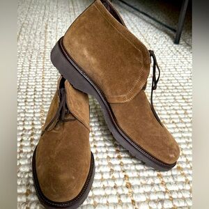 Salvatore Ferragamo Brown Suede Chukka Boots